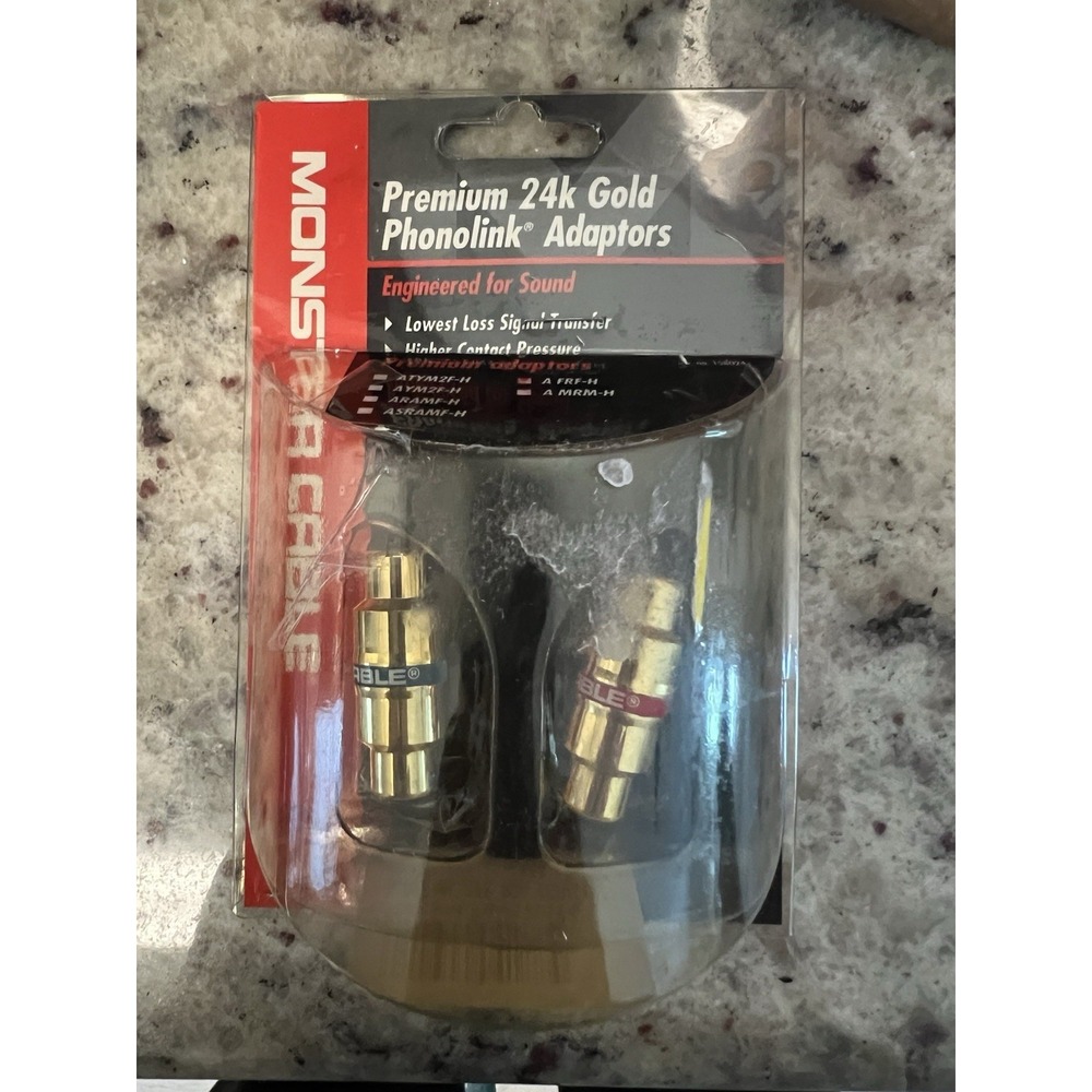 Monster Cable Premium 24k Gold Phonolink Adaptor female To Female AFRF-H